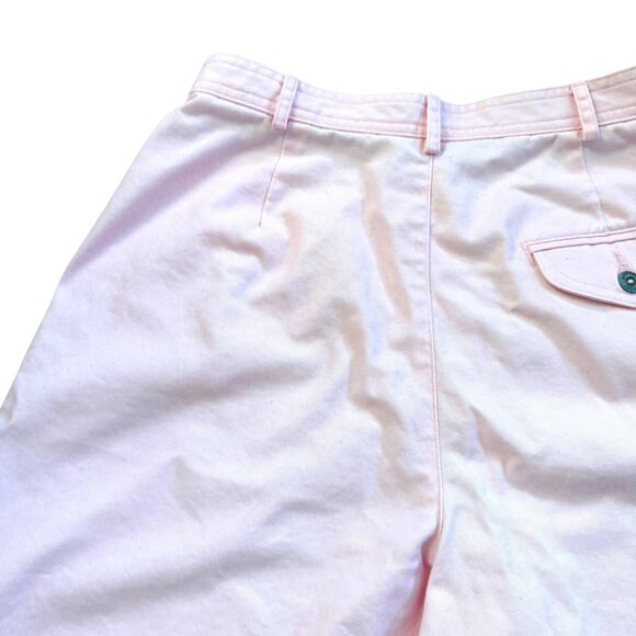 VTG Liz Sport Pink High Waisted High Rise Mom Shorts Pleated Size 12 Petite 12P - Picture 15 of 16